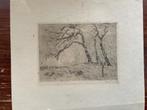 ets Jos Croin Boompjes 1916 gesigneerd, Antiek en Kunst, Kunst | Etsen en Gravures, Ophalen of Verzenden