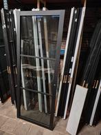 93x231,5cm binnendeur opdek L Staal look zwart rookglas SK48, Ophalen, 80 tot 100 cm, Glas, Binnendeur