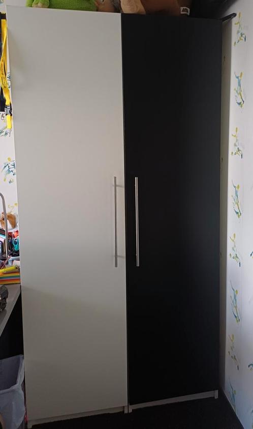 Ikea Pax Kledingkast - Zwart/Wit, Huis en Inrichting, Kasten | Kledingkasten, Gebruikt, 200 cm of meer, 50 tot 100 cm, 50 tot 75 cm