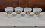 4 vintage Arcopal eierdopjes Fruit de France, Huis en Inrichting, Keuken | Servies, Ophalen of Verzenden, Overige stijlen, ., Arcopal
