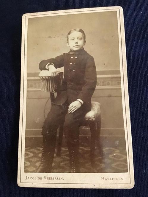 CDV, Ventje, Jacob de Vries, Harlingen, Carte de Visite, Verzamelen, Foto's en Prenten, Gebruikt, Foto, Voor 1940, Ophalen of Verzenden