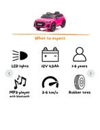 Roze Audi RS6 kinderauto - Z.g.a.n., Ophalen, Zo goed als nieuw