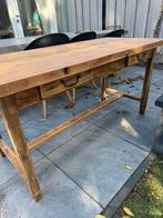 Frans eiken tafel smal massief en zware kwalitet 160 x 70, Antiek en Kunst, Antiek | Meubels | Tafels, Ophalen