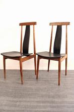 Danish high back vintage chairs (2x) mid century design, Huis en Inrichting, Stoelen, Ophalen, Gebruikt, -, -