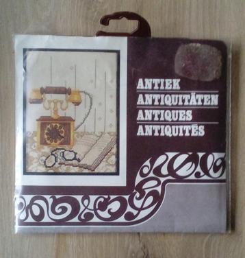 Vintage Lanarte borduurpakket Antiek - telefoon