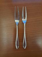 2 puntfilet verzilverde vleesvorken (GEHA 90), Ophalen of Verzenden, Zo goed als nieuw, Zilver, Los bestek