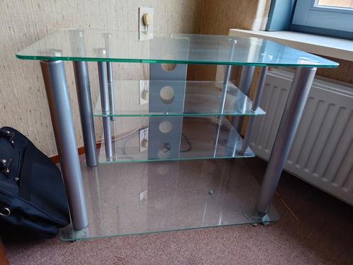 Glazen TV Meubel, Huis en Inrichting, Kasten | Televisiemeubels, Gebruikt, Minder dan 100 cm, 50 tot 100 cm, 25 tot 50 cm, Glas