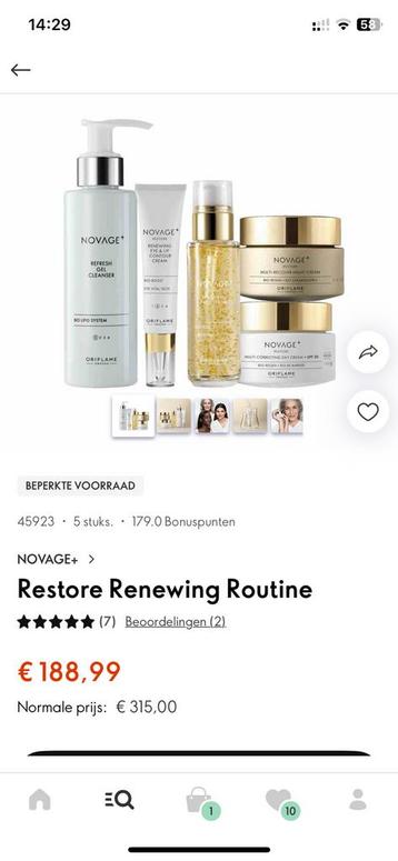 Novage+ Restore Renewing Routine beschikbaar voor biedingen