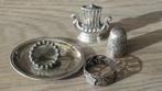 zilver antiek strooier / schaaltje / vingerhoed / tafelring, Antiek en Kunst, Ophalen of Verzenden, Zilver