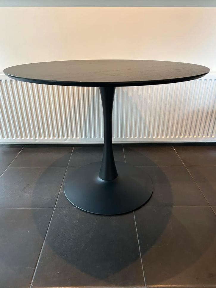 Eettafel, Huis en Inrichting, Tafels | Eettafels, Zo goed als nieuw, 100 tot 150 cm, Vier personen, Rond, Metaal, Ophalen