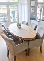 Ovale Mangohouten Eettafel - Spinpoot 210x100, Huis en Inrichting, Tafels | Eettafels, Ophalen, Landelijk, industrieel, modern, minimalistisch
