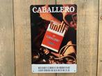 Reclamebord Caballero Cigarettes 20x30, Ophalen of Verzenden, Zo goed als nieuw, Reclamebord