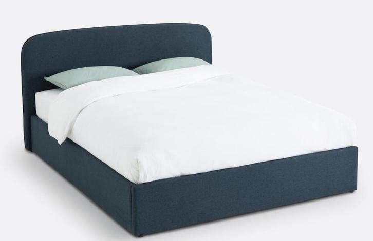 Bed met opbergruimte Kofferbed 160x200, Huis en Inrichting, Slaapkamer | Bedden, Nieuw, Tweepersoons, 160 cm, 200 cm, Stof, Blauw