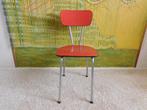 Keukenstoel Rood Formica Metalen Onderstel, Twee, Ophalen of Verzenden, Zo goed als nieuw, Mid Century