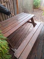Mooie houten picknicktafel voor de tuin, Ophalen, Gebruikt, Rechthoekig, Hout