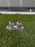 Peper en zout setje verzilverd metaal, Ophalen of Verzenden, Zo goed als nieuw