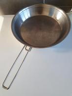 RVS 28 cm Koekenpan - Serafino Zani uit Italië, Huis en Inrichting, Gebruikt, Ophalen of Verzenden, Rvs, Keramische plaat
