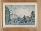 Aquarel schilderij van Enschede oude markt., Antiek en Kunst, Ophalen of Verzenden