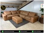 GRATIS LEVERING H&H Hoekbank Cognac 320x290 GEREINIGD, Stof, Hoekbank, 300 cm of meer, Ophalen of Verzenden