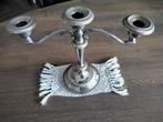 Verzilverde kaarsenstandaard, Ophalen of Verzenden, Zilver