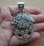 zilveren grote hanger met mooie mineraal steen [873], Verzenden, Zo goed als nieuw, Zilver, Zilver