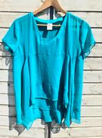 ART blouse doorschijnend turquoise maat S nieuwstaat, Ophalen of Verzenden, Zo goed als nieuw
