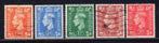 755 - Engeland michel 246X/250X gestempeld Koning George VI, Postzegels en Munten, Ophalen of Verzenden, Gestempeld