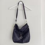 Genuine leather schoudertas leer paars / aubergine z.g.a.n., Overige merken, Paars, Ophalen of Verzenden, Zo goed als nieuw