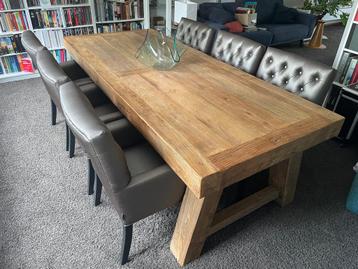 6 Stijlvolle Eetkamerstoelen taupe - Zo goed als nieuw! beschikbaar voor biedingen