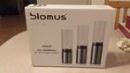 Blomus set van 3 theelicht roestvrijstaal/helder glas nieuw, Huis en Inrichting, Woonaccessoires | Kandelaars en Kaarsen, Ophalen of Verzenden
