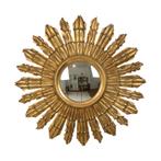 Grote Houten Zonnespiegel Sunburst Butler XL Goud 69cm, Gebruikt, Rond, Ophalen of Verzenden, Minder dan 100 cm