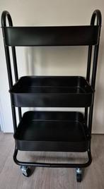 Metalen trolley op wielen, Ophalen, Zo goed als nieuw