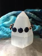 Lapis lazuli sandalwood beschermt aura straling geluk magie, Sieraden, Tassen en Uiterlijk, Armbanden, Met edelsteen, Blauw, Nieuw