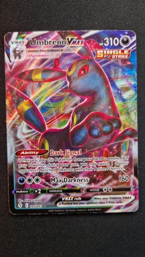 Umbreon Vmax (EVS 095/203) Pokémon kaart, Hobby en Vrije tijd, Verzamelkaartspellen | Pokémon, Gebruikt, Losse kaart, Ophalen of Verzenden