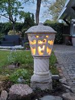 Witte betonnen buitenlamp /sokkel, Tuin en Terras, Gebruikt, Ophalen, Staande lamp