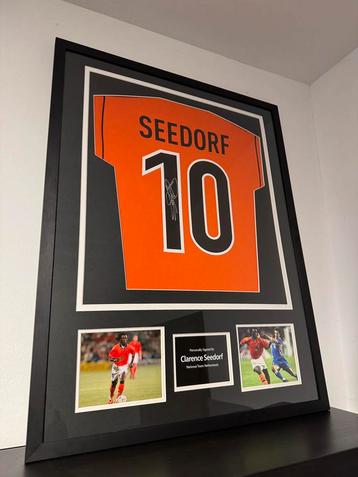 Clarende Seedorf WK 1998 gesigneerd shirt ingelijst met COA beschikbaar voor biedingen
