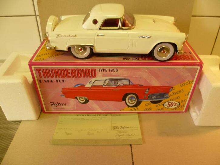 Blikken Ford Thunderbird 1956 hardtop Japans 26cm modelauto, Hobby en Vrije tijd, Modelauto's | 1:18, Nieuw, Auto, Overige merken