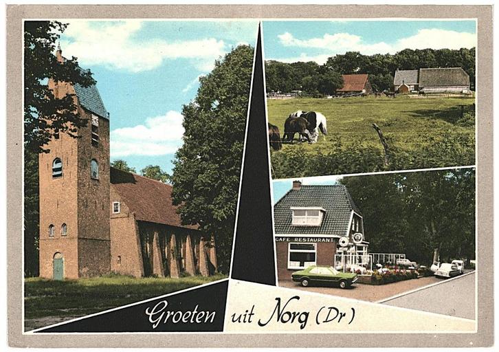 909809 Norg Drenthe 1973 t Norgerhout _Gelopen met mooie, Verzamelen, Ansichtkaarten | Nederland, Gelopen, Drenthe, 1960 tot 1980