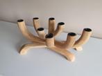 In prijs verlaagd: 8-armige kandelaar vintage danish design, Bruin, Ophalen of Verzenden, Zo goed als nieuw, Hout