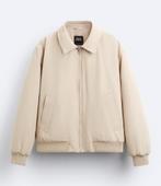 Gewatteerd Bomberjack ZARA maat M zand, Kleding | Heren, Jassen | Winter, Ophalen of Verzenden, Zo goed als nieuw, Beige, Zara Man