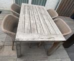 Complete tuinset + stoelen, Tuin en Terras, Tuinsets en Loungesets, Ophalen, 4 zitplaatsen, Gebruikt, Teakhout