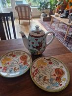 Blond Amsterdam Theepot en Bordjes, Antiek en Kunst, Ophalen