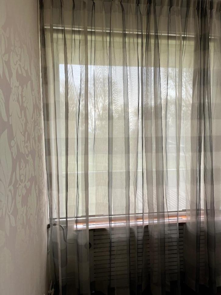 Semitransparante vitrage, Huis en Inrichting, Stoffering | Gordijnen en Lamellen, Zo goed als nieuw, 200 cm of meer, 200 cm of meer