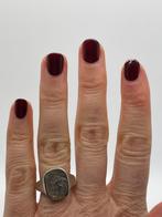 A41 Prachtige zilveren zegelring maat 18,5, Sieraden, Tassen en Uiterlijk, Antieke sieraden, Ophalen of Verzenden, Zilver, Ring