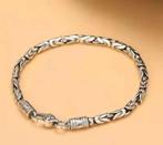 Zilveren Retro Armband Dames Heren / 925 Sterling Zilver, Sieraden, Tassen en Uiterlijk, Armbanden, Verzenden, Nieuw, Zilver