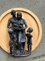 Bronzen beeldje gezin met 3 kinderen, Verzamelen, Beelden en Beeldjes, Ophalen of Verzenden, Nieuw, Mens