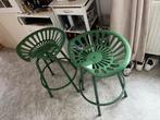 Set van 2 groene tractor krukken, Huis en Inrichting, Stoelen, Twee, Overige kleuren, Ophalen of Verzenden, Zo goed als nieuw