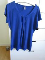 Miss Etam maat L - blauw shirt met crinckle / tricot stof, Kleding | Dames, T-shirts, Gedragen, Miss Etam, Blauw, Maat 42/44 (L)