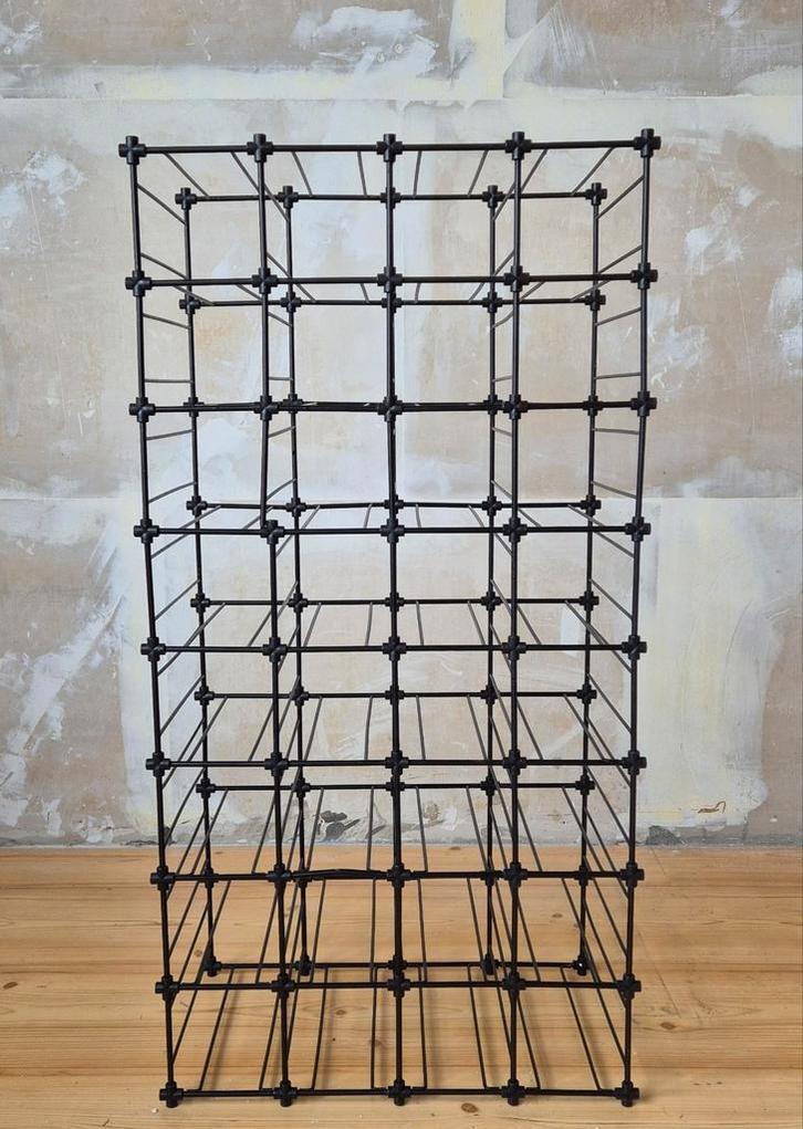 Vintage modulair wijnrek jaren '80 (Bijenkorf) - 36 flessen, Huis en Inrichting, Woonaccessoires | Wijnrekken, Gebruikt, 75 cm of meer
