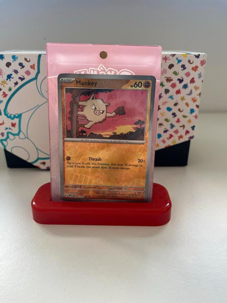 Reverse holo 151 Mankey - Pokémon kaart - Nieuw, Hobby en Vrije tijd, Verzamelkaartspellen | Pokémon, Nieuw, Losse kaart, Ophalen of Verzenden